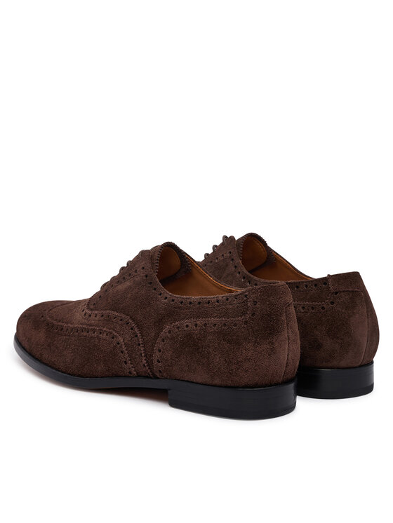 Polo Ralph Lauren Polo Ralph Lauren Półbuty Owen Wingtip 811P15884001 Brązowy ciemny