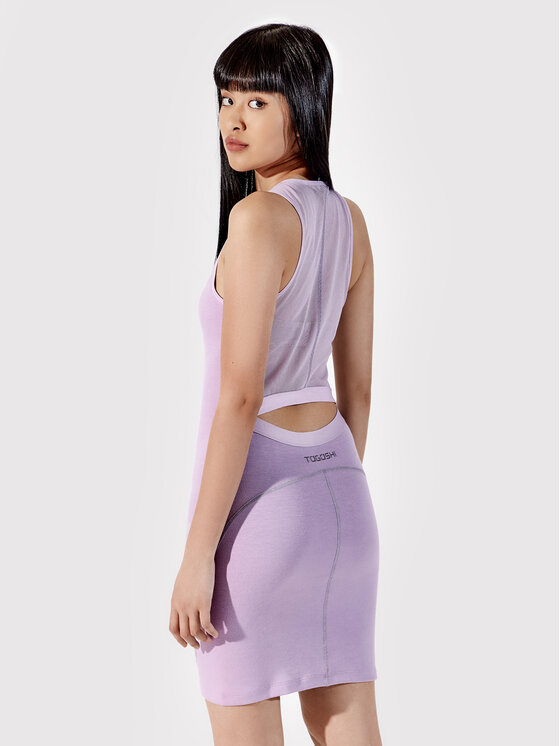 Togoshi Togoshi Haljina za svaki dan TG22-SUD002 Ljubičasta Extra Slim Fit