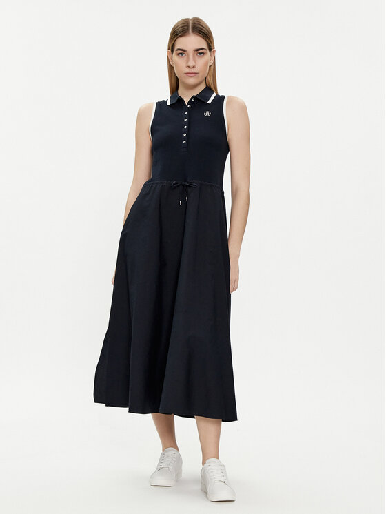Tommy Hilfiger Tommy Hilfiger Sommerkleid WW0WW41272 Dunkelblau Regular Fit