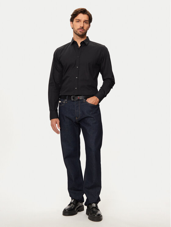 HUGO Hugo Cămașă Elisha02 50524818 Negru Extra Slim Fit