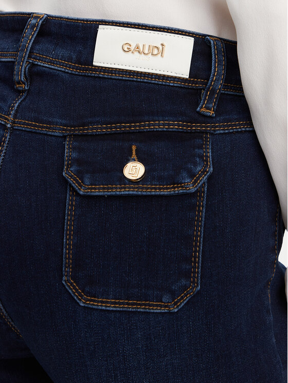 Gaudi Gaudi Jeans hlače 511BD26002 Mornarsko modra Flare Fit