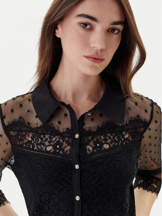 Morgan Morgan Bluse 252-TEREZA Schwarz Slim Fit