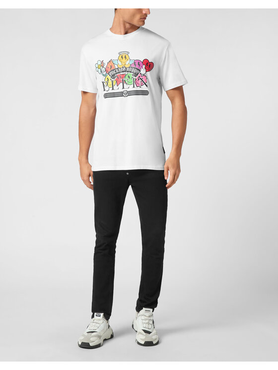 PHILIPP PLEIN PHILIPP PLEIN T-Shirt 22613 Biały Regular Fit