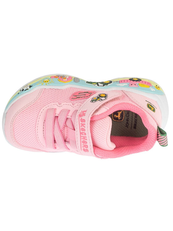 Skechers Skechers Sneakersy John Deere: Play Scene - Farm Girlie Różowy