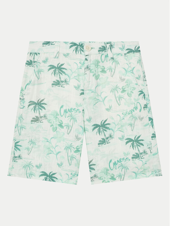 Guess Guess Hlače iz tkanine L5GD20 WFBT0 Zelena Regular Fit