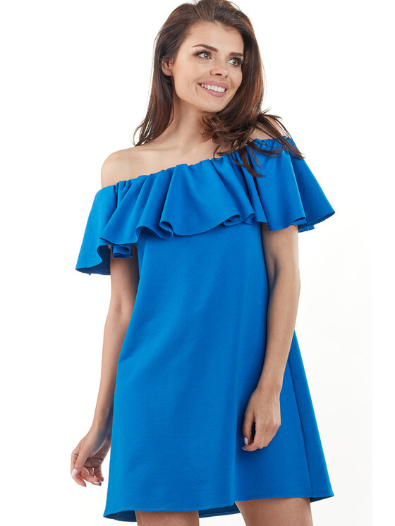 Awama Awama Vestito estivo L065 Blu Basic Fit