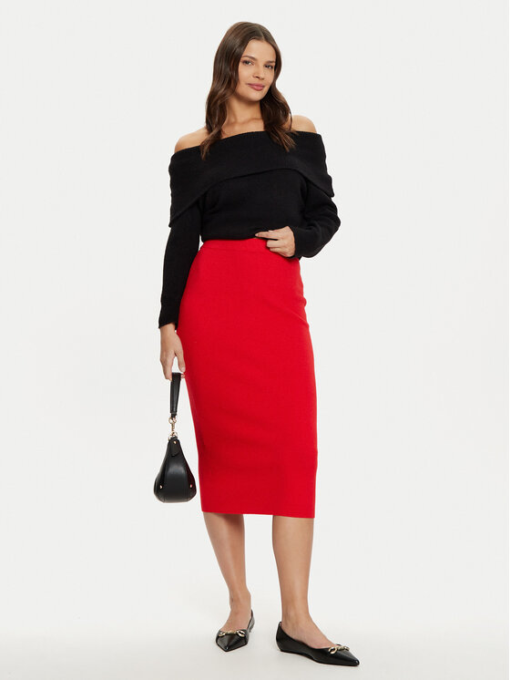 Vero Moda Vero Moda Spódnica ołówkowa Fantastic 10320638 Czerwony Slim Fit