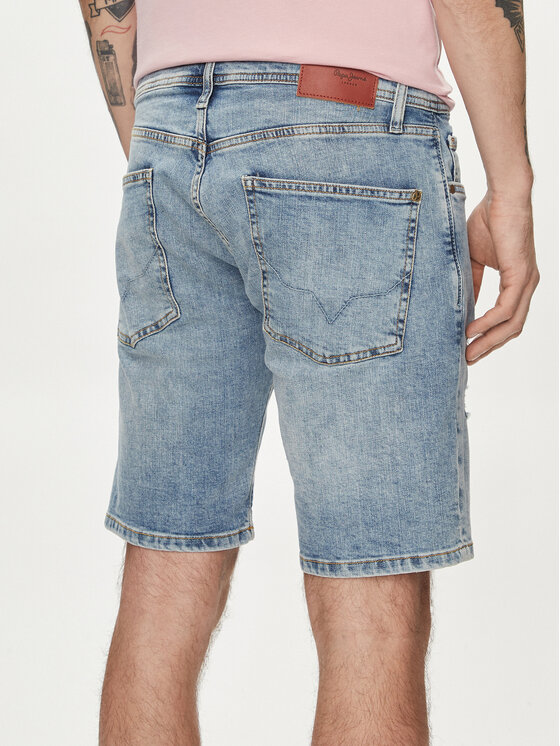 Pepe Jeans Pepe Jeans Džínové šortky Taper Short PM801084RH2 Modrá Regular Fit