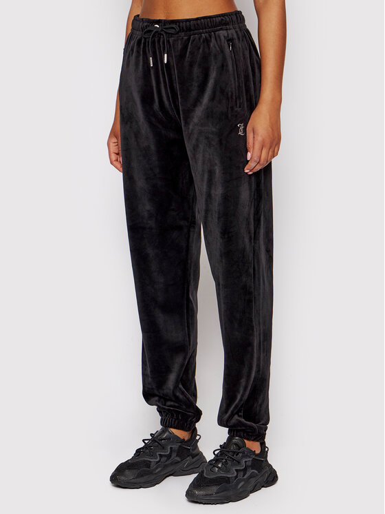 Juicy Couture Juicy Couture Спортивні штани JCWB121093 Чорний Regular Fit