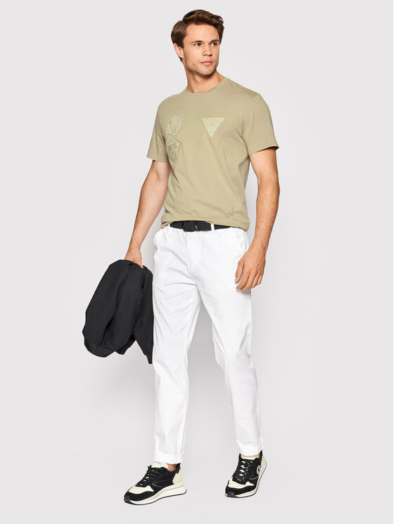 T-shirt M2YI63 K9RM1 Beige Slim Fit