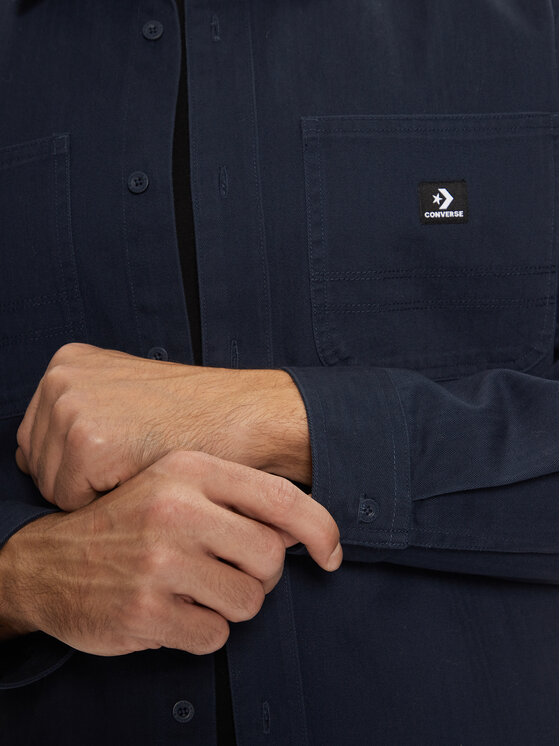 Converse Converse Сорочка 10026973-A01 Cиній Relaxed Fit