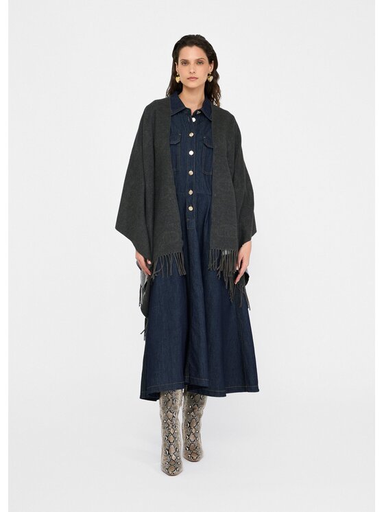 Liu Jo Liu Jo Poncho 2F5034T030071502 Grigio Regular Fit