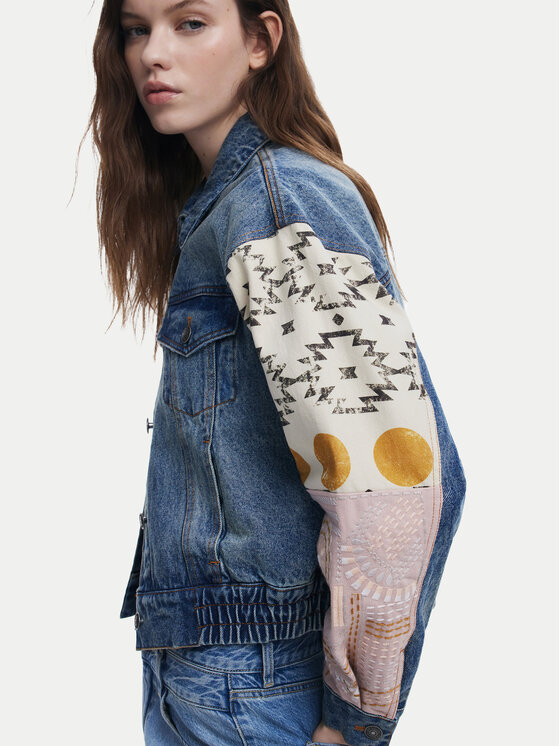 Desigual Desigual Džinsinė striukė Cassid 25SWED59 Mėlyna Regular Fit