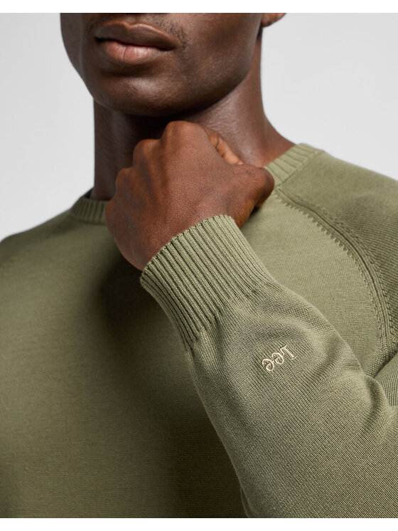 Lee Lee Maglione CLEAN RAGLAN SWEATER Verde Regular Fit