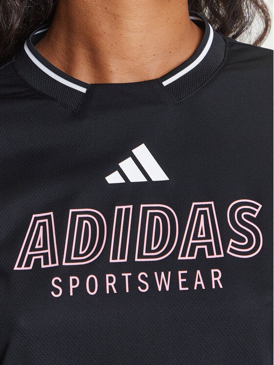 adidas adidas Μπλουζάκι Tiro Cut 3-Stripes Mesh JG4085 Μαύρο Regular Fit