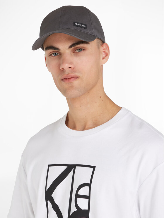 Calvin Klein Cepure ar nagu Essential Patch Bb Cap K50K510487 Pelēks