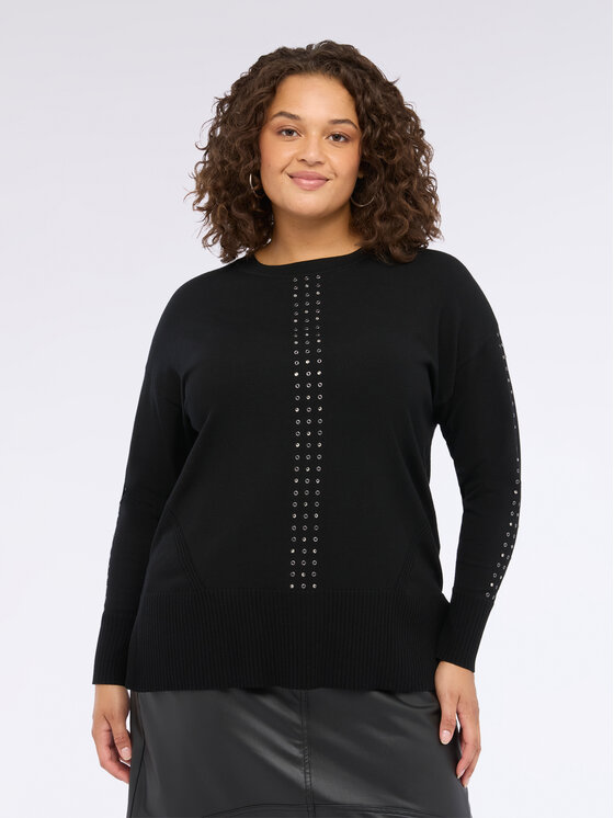 Fiorella Rubino Fiorella Rubino Sweter M719L008101N033 Czarny Regular Fit