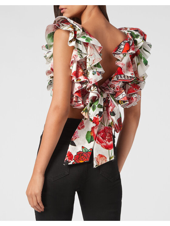 PHILIPP PLEIN PHILIPP PLEIN Top 3833 Biały