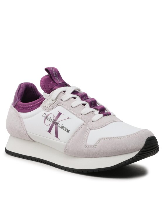 Calvin Klein Jeans Calvin Klein Jeans Αθλητικά Runner Sock Laceup Ny-Lth W YW0YW00840 Λευκό