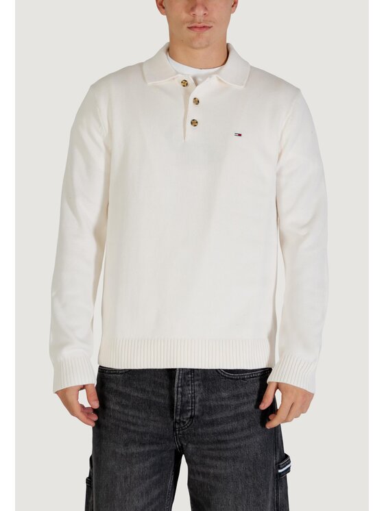 Tommy Jeans Tommy Jeans Πουλόβερ DM0DM22647 Λευκό Casual Fit