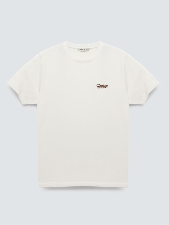 BIG STAR BIG STAR T-Shirt SERER Kremowy Basic Fit