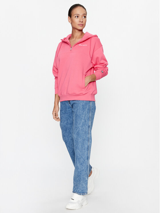 Champion Champion Jopa Hooded Half Zip Sweatshirt 116581 Roza Oversize