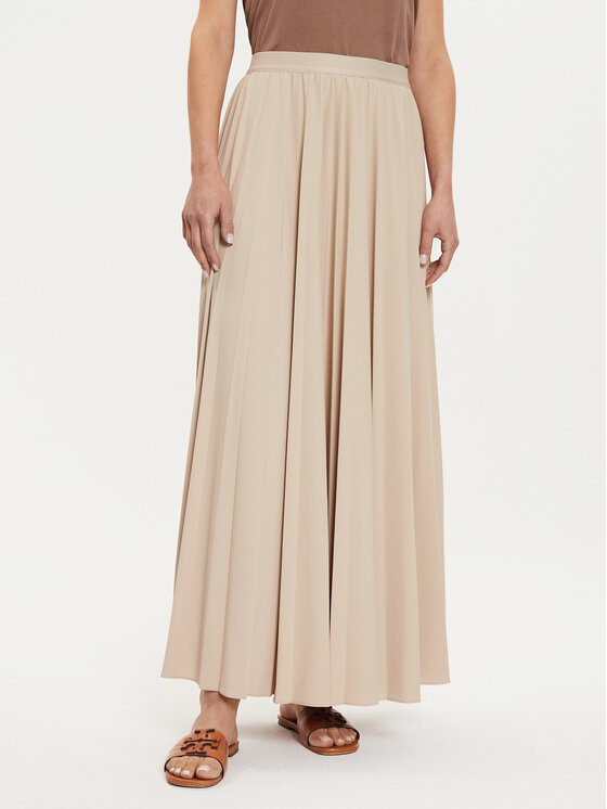 Max Mara Leisure Plisovaná sukňa Maesa 2426776027000 Béžová Regular Fit