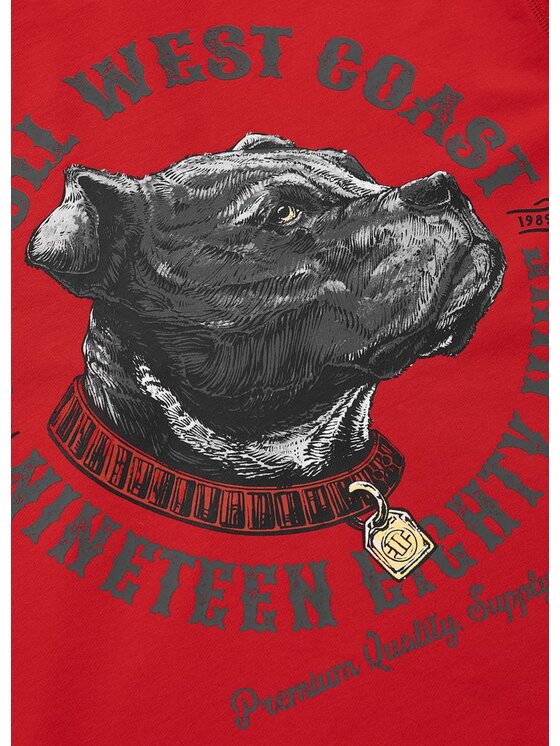PITBULL PITBULL Bluza STRENGHT & RESPECT Czerwony Regular Fit
