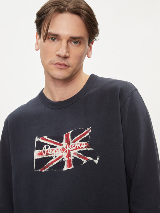 Pepe Jeans Pepe Jeans Bluza Ruwan PM582669 Granatowy Regular Fit