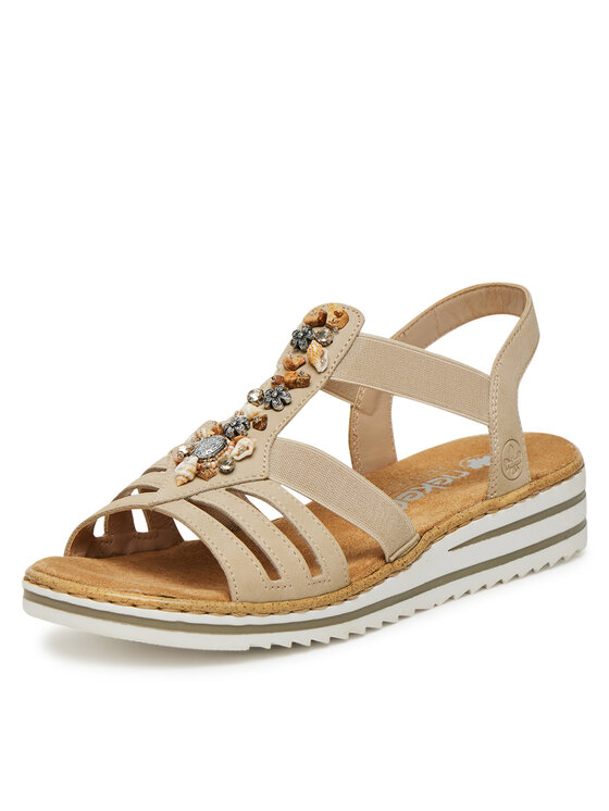Rieker Rieker Sandalen V0649-62 Beige