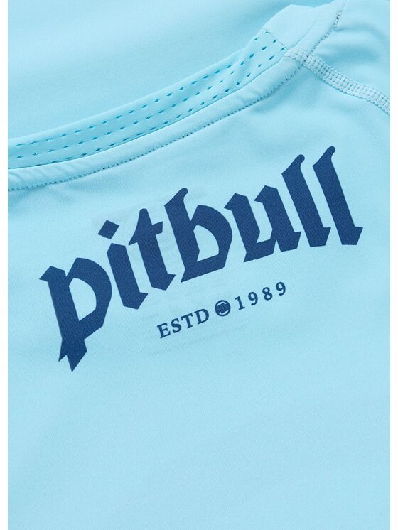 PITBULL PITBULL Koszulka techniczna LOGO PALMS Niebieski Regular Fit