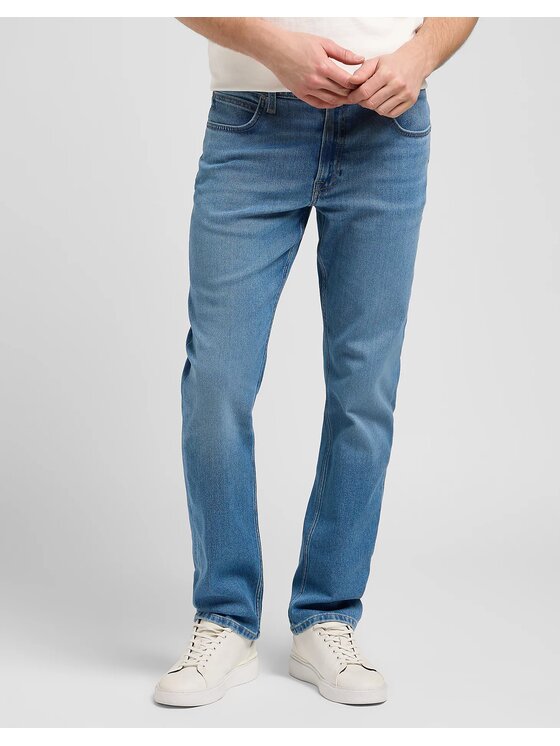 Lee Lee Jeansy BROOKLYN Niebieski Straight Fit