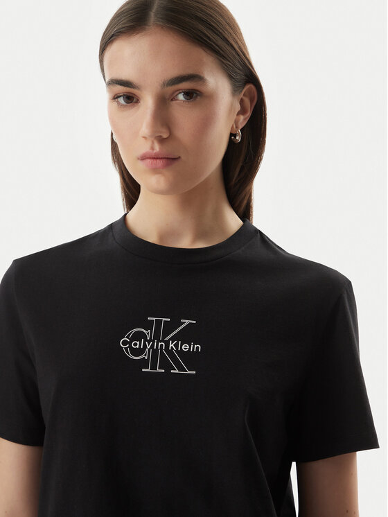 Calvin Klein Jeans Calvin Klein Jeans Tričko LV047G831G Čierna Regular Fit