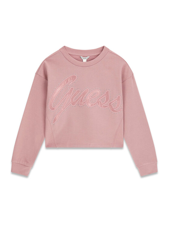 Guess Guess Μπλούζα J6YQ02 K4420 Ανοιχτό ροζ Relaxed Fit
