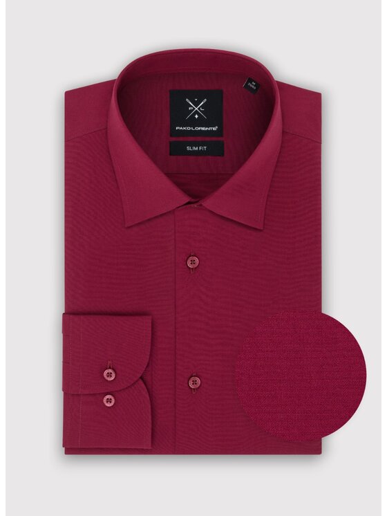 Pako Lorente Pako Lorente Koszula P24WF-1X-039 Bordowy Slim Fit