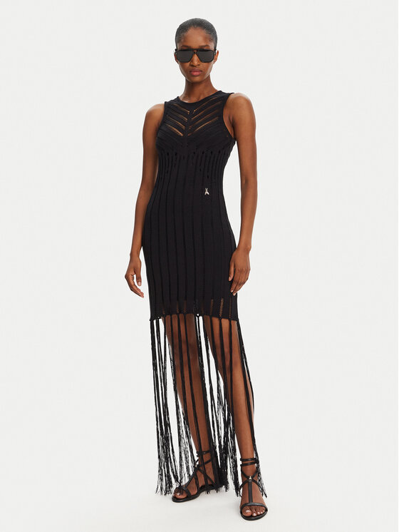 Patrizia Pepe Patrizia Pepe Плетена рокля 2A2916/K260-K103 Черен Regular Fit