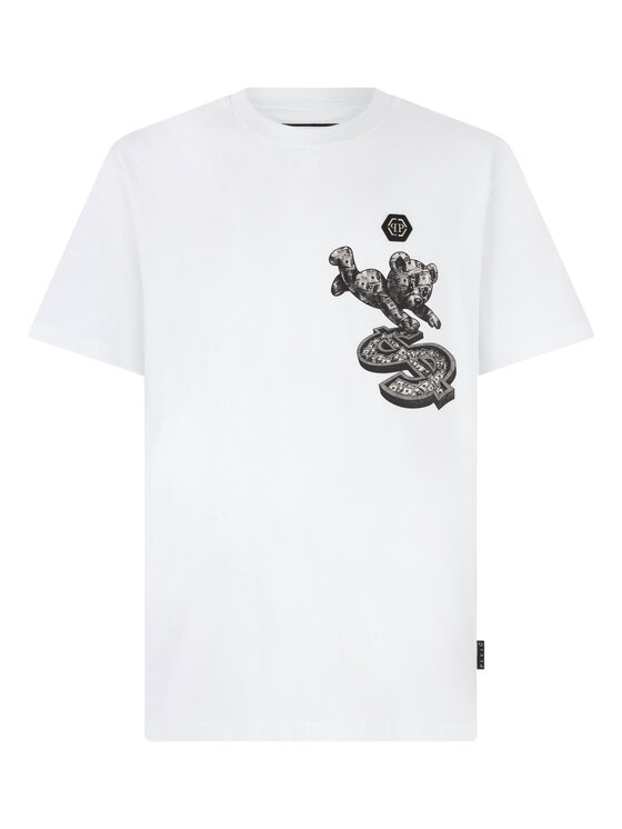 PHILIPP PLEIN PHILIPP PLEIN Tričko 31106 Biela Regular Fit