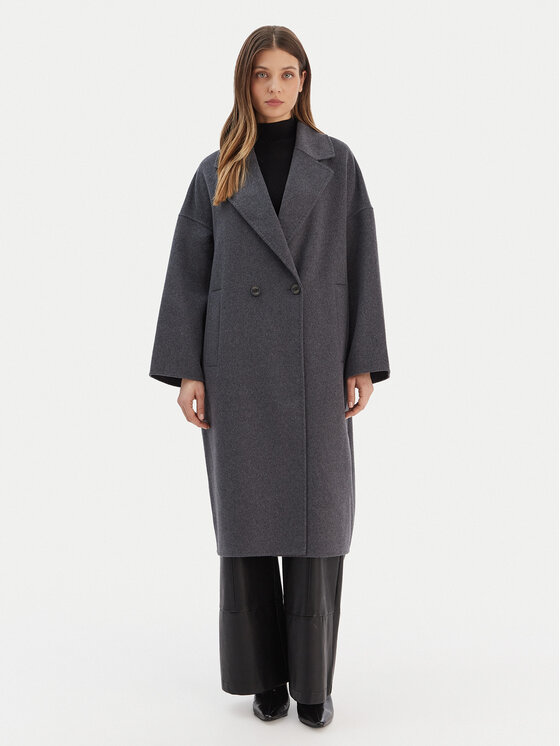 ViCOLO ViCOLO Cappotto di lana TF0003 Grigio Regular Fit