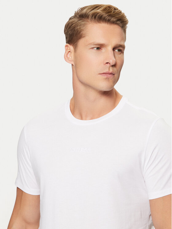 Guess Guess T-Shirt M4GP39 K7HD0 Biały Regular Fit