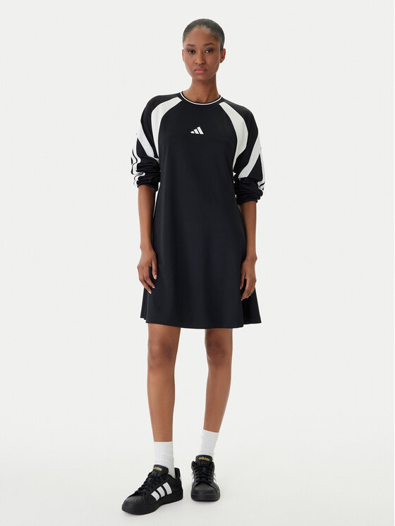 adidas adidas Každodenní šaty House Of Tiro KB4074 Černá Regular Fit