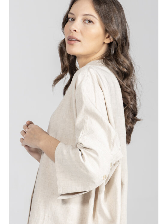 Deni Cler Milano Deni Cler Milano Koszula T-DC-1335-F2-20-12-1 Beżowy Loose Fit