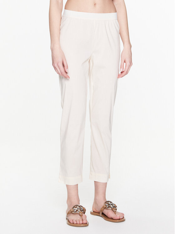 Liviana Conti Pantaloni din material CNTK37 Écru Regular Fit CNTK37 imagine noua
