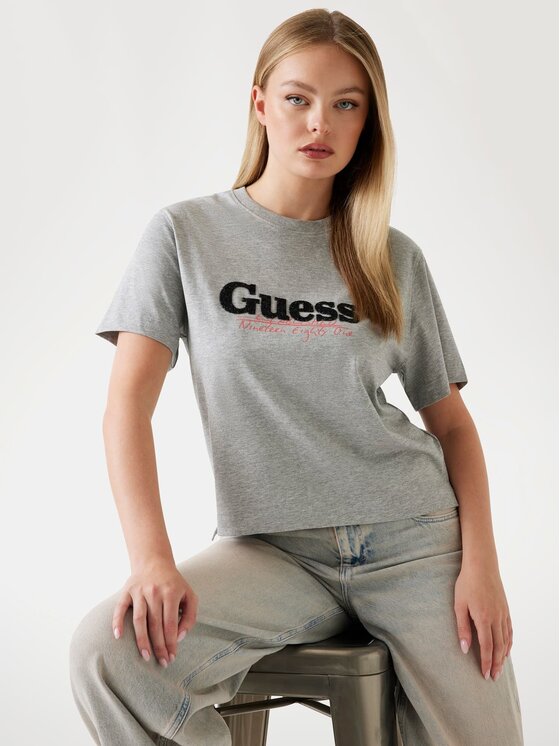 Guess Guess T-Shirt 176711 Szary Classic Fit