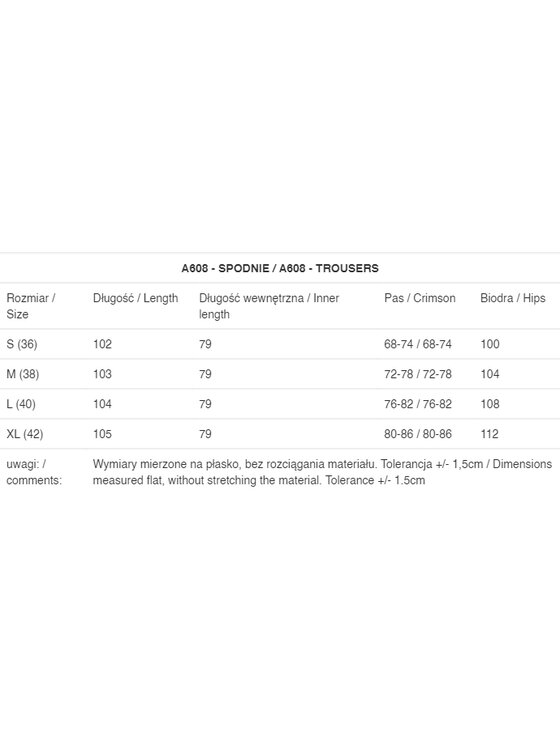 Awama Awama Spodnie damskie A608 Czarny Basic Fit