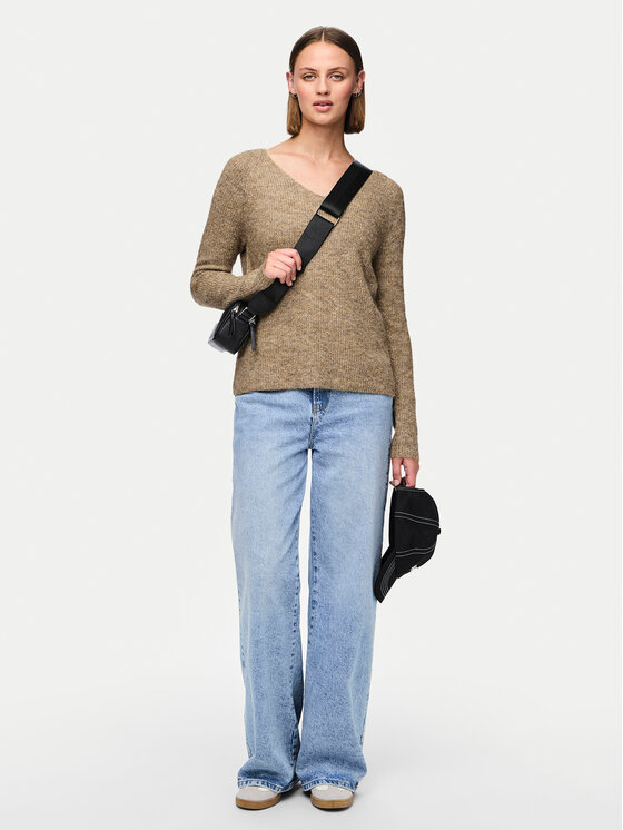 Pieces Pieces Džemper Ellen 17114251 Smeđa Regular Fit