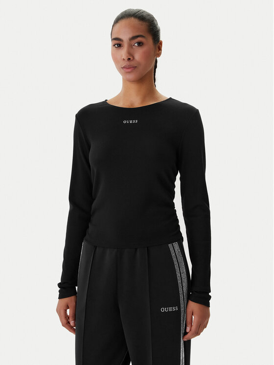 Guess Guess Bluză V6RP08 KD932 Negru Slim Fit