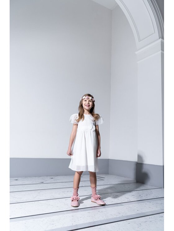 Coccodrillo Coccodrillo Každodenní šaty WC5128213EJG-003 Krémová Regular Fit