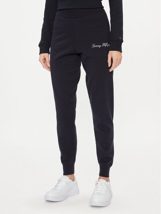 Női Melegítő alsó Tommy Hilfiger, Méret: L, Sötétkék, Script Graphic WW0WW40347
