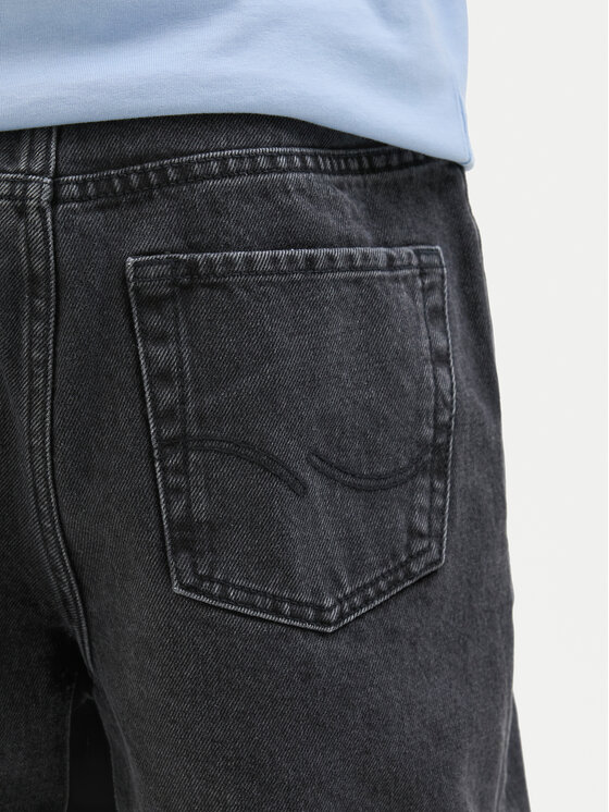 Jack & Jones Junior Jack & Jones Junior Szorty jeansowe Tony 12269817 Czarny Loose Fit