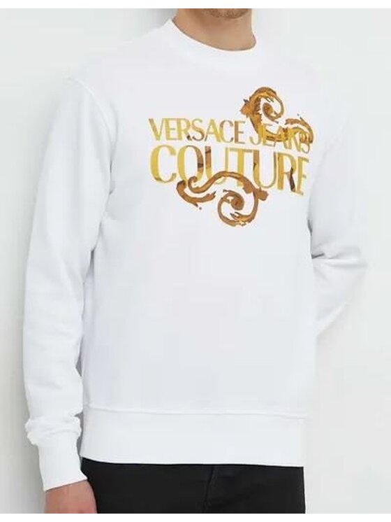 Versace Versace Mikina 76GAIG01 CF01G 003 Bílá Regular Fit